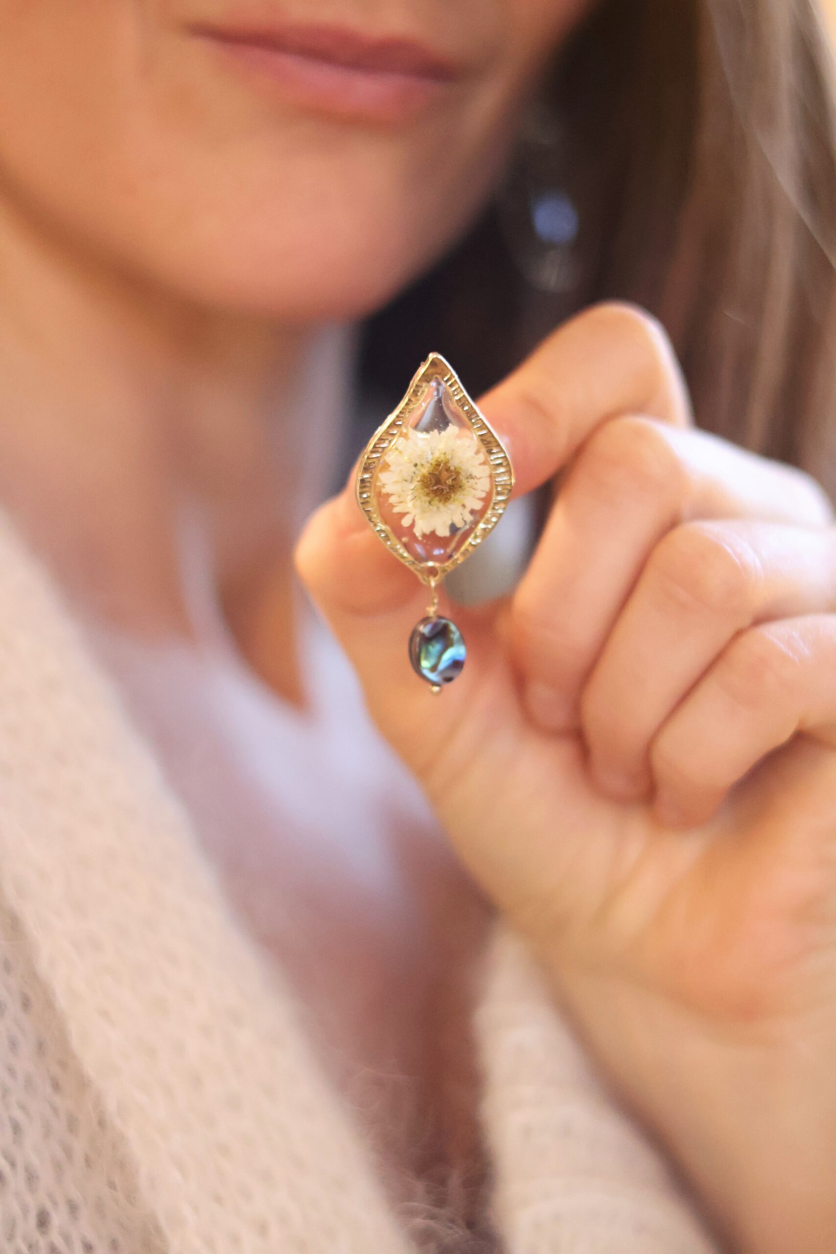 Broche Camomille- Ormeau